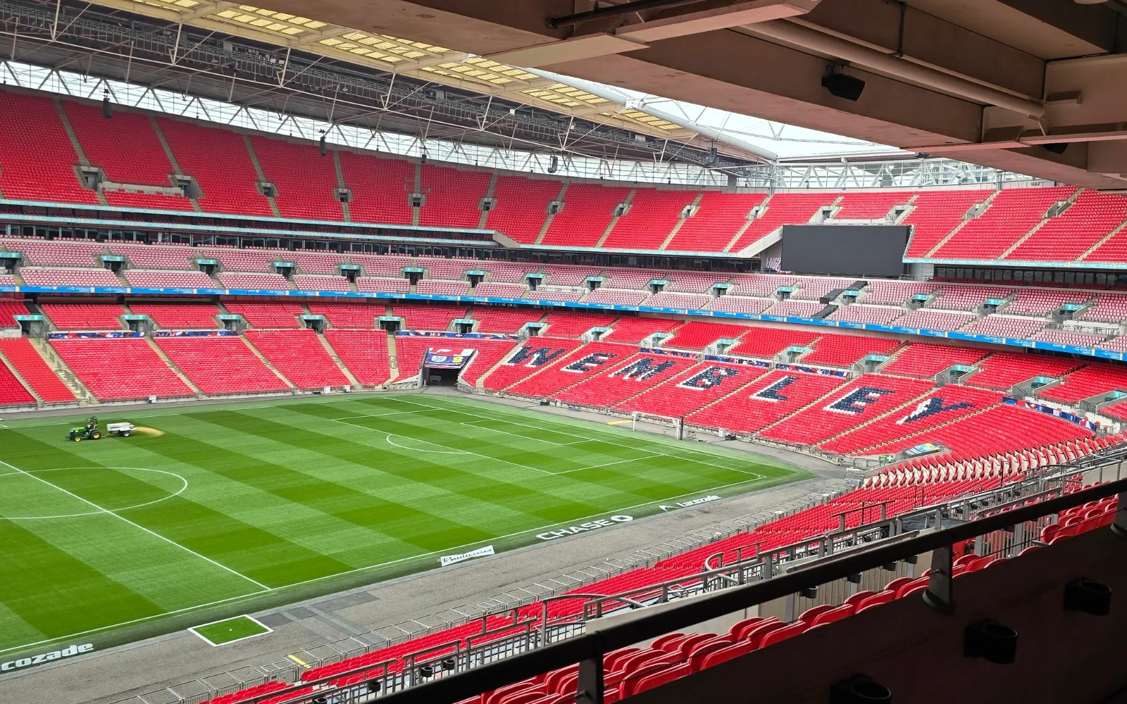 Harry Styles Wembley private box view overlooking stadium and premium seating area