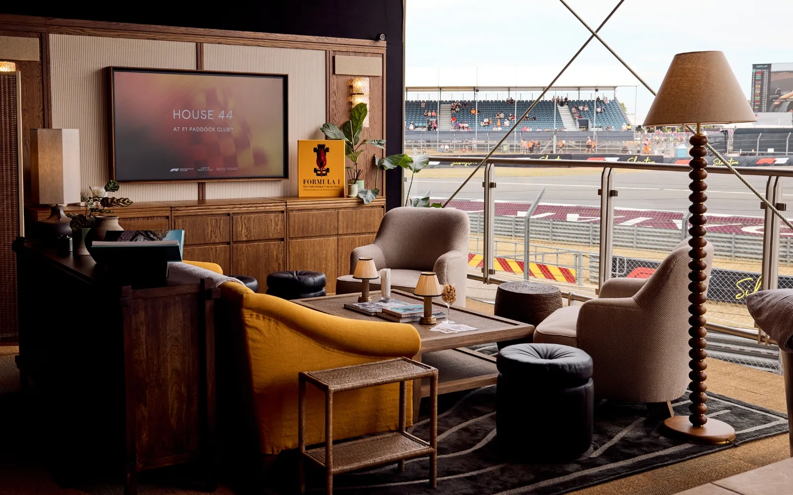 House 44 trackside seating with views over Formula 1 circuit