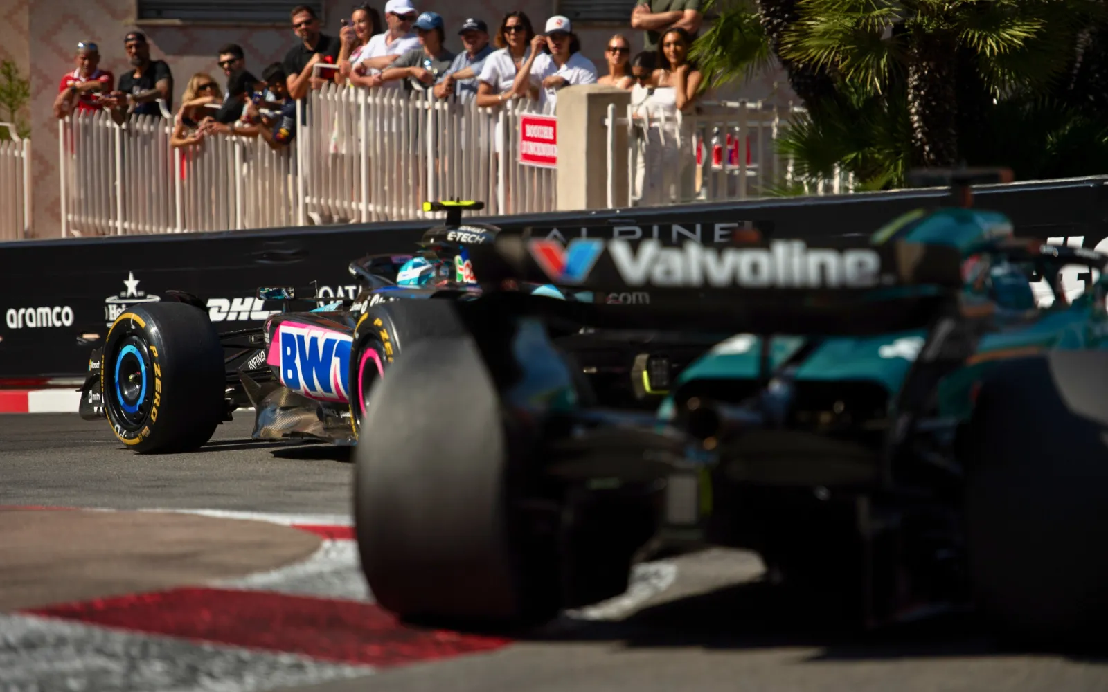 Inside the Fairmont Hairpin hospitality suite with live Formula 1 race coverage