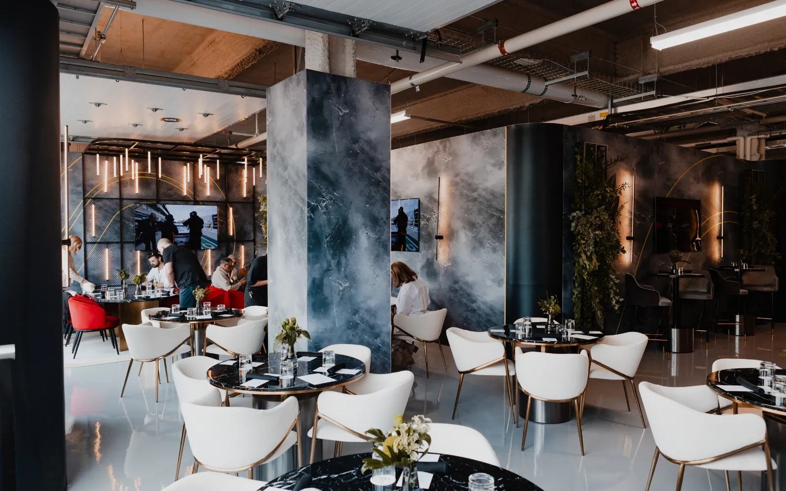 Gordon Ramsay Garage suite interior within F1 Paddock Club hospitality