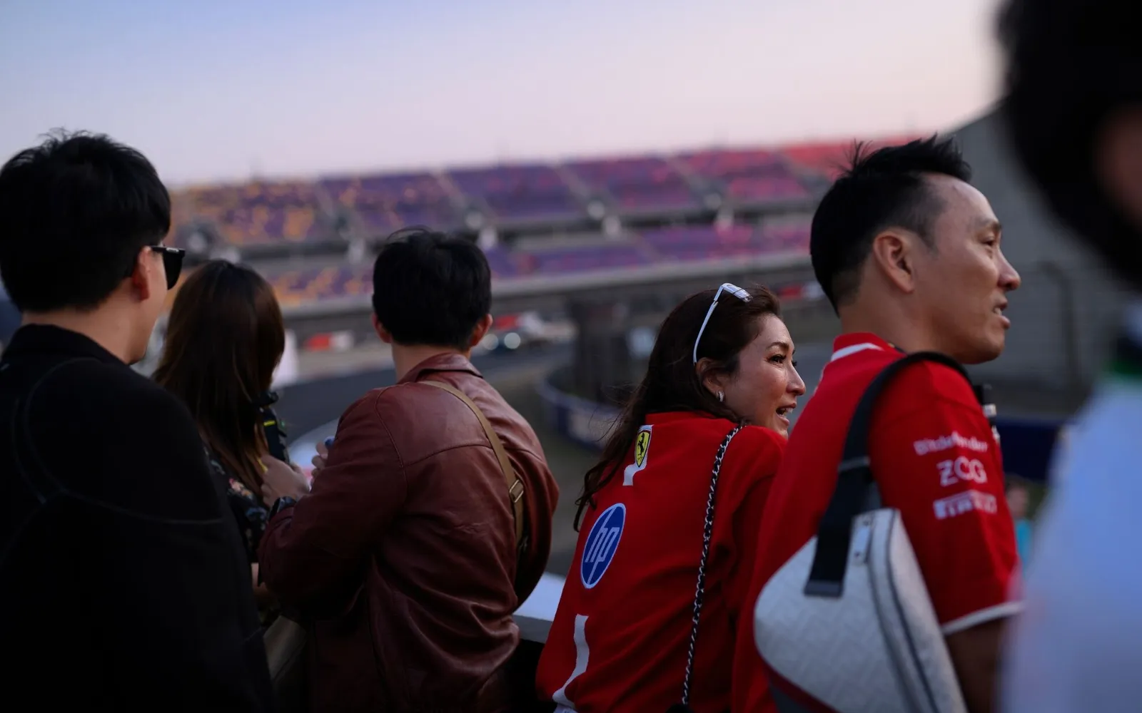 guests on guided Formula 1 track tour experience during Grand Prix