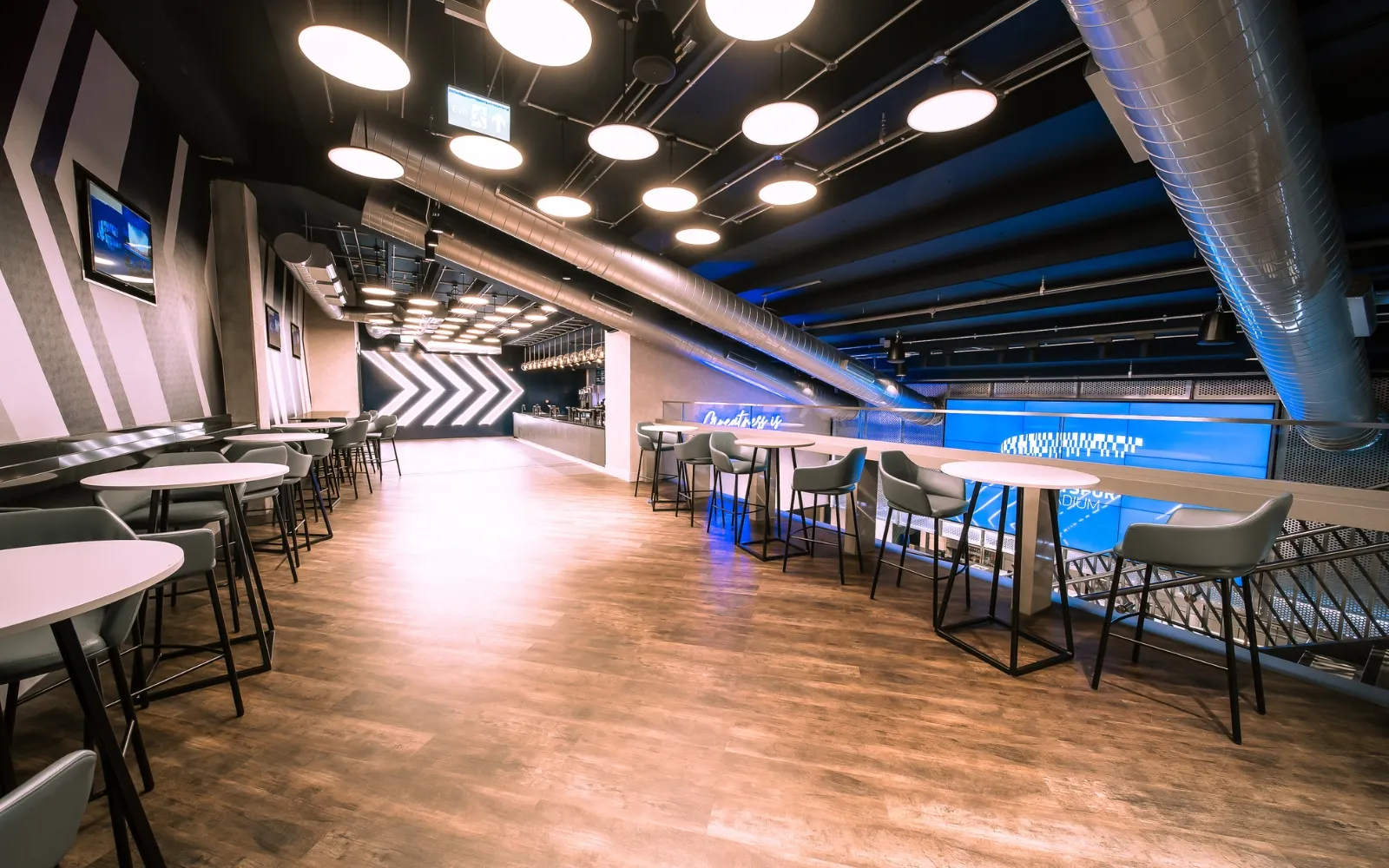 East Stand Premium Halfway Lounge empty