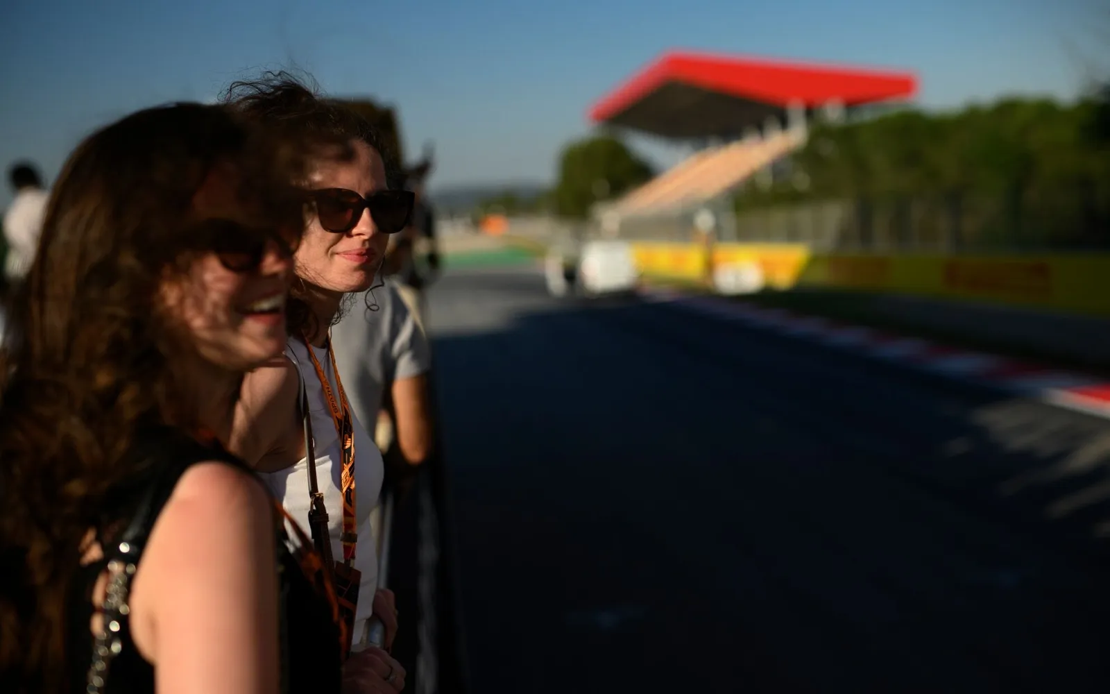 guests walking on Formula 1 circuit during exclusive track tour