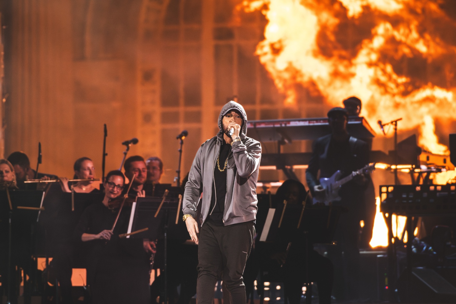 Eminem in concert at Wembley Stadium