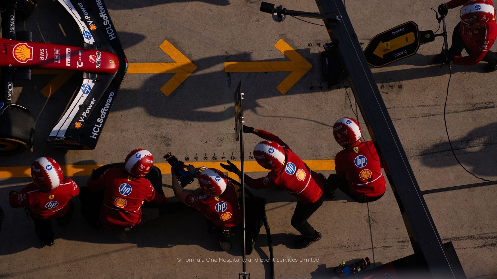 Trackside view from Formula 1 Paddock Club suite